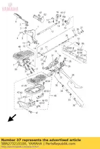 yamaha 5BN273210100 suporte, suporte lateral - Lado inferior