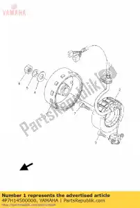 yamaha 4P7H14500000 rotor assy - La partie au fond