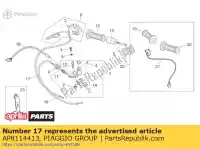 AP8114413, Piaggio Group, Câble de starter aprilia  pegaso 650 1997 1998 1999 2000 2001 2002 2003 2004, Nouveau