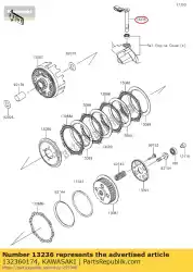Aqui você pode pedir o alavanca-comp, liberação da embreagem em Kawasaki , com o número da peça 132360174: