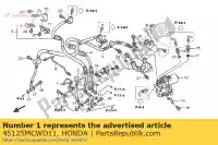 45125MCWD11, Honda, hose comp., fr. abs unit honda vfr  a vfr800a 800 , New