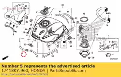 geen beschrijving beschikbaar op dit moment van Honda, met onderdeel nummer 17418KYJ960, bestel je hier online: