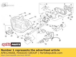 Aprilia AP8124668, Fanale posteriore, OEM: Aprilia AP8124668