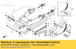 Here you can order the no description available from Honda, with part number 40510MZ1000: