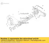 1B006323000YR5, Piaggio Group, stuurhoes achter vespa zapma3600 zapma3700 zapma39m 125 300 2019 2020 2021, Nieuw