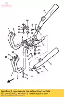 36Y146210000, Yamaha, rura wydechowa 2 yamaha fj 1100, Nowy