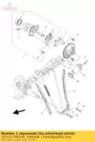 1S3121700100, Yamaha, nokkenas assy 1 yamaha yfm 700 2006 2007 2008, Nieuw