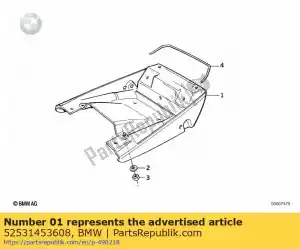 bmw 52531453608 tail part lower - schwarz-matt - Bottom side