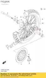 Here you can order the spacer,fr. Hub from Suzuki, with part number 5473018400: