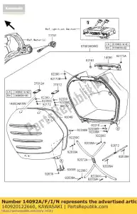 kawasaki 140920122660 cover,side bag,lh,m.s.bl zg140 - Bottom side