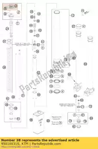 ktm 95010031S veer 3,2 n / mm set d = 4,2 mm - Onderkant