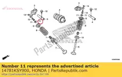 Qui puoi ordinare nessuna descrizione disponibile da Honda , con numero parte 14781KSY900: