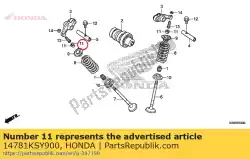 Ici, vous pouvez commander le pas de description disponible auprès de Honda , avec le numéro de pièce 14781KSY900: