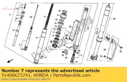 Here you can order the no description available at the moment from Honda, with part number 51406KZ3741: