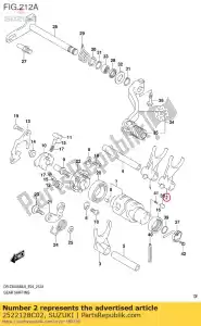 suzuki 2522128C02 garfo, mudança de marcha - Lado inferior