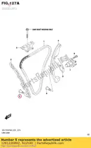 suzuki 1281226B02 bout, nokkenketting - Onderkant