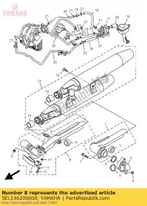 yamaha 5EL146200000 uitlaatpijp 2 - Onderkant