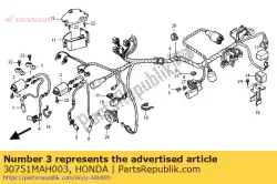 cap assy. 1, hoge spanning van Honda, met onderdeel nummer 30751MAH003, bestel je hier online: