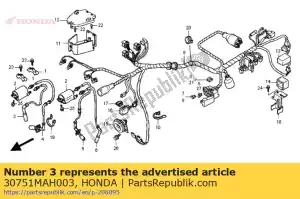 honda 30751MAH003 cap assy. 1, hoge spanning - Onderkant