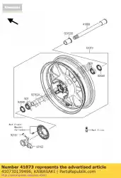 Ici, vous pouvez commander le roue-assy, ?? Fr, p. Argent auprès de Kawasaki , avec le numéro de pièce 410730139496: