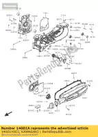 14001Y003, Kawasaki, set-carter, lh kawasaki j  special edition se a sc125 b abs j125 125 , Nuovo