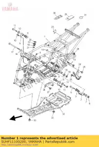 yamaha 5UHF11100200 frame comp. - Il fondo