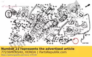 Honda 77236MCAS40 plate,pocket lock - Bottom side