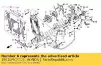 19020MCF003, Honda, fan comp., cooling honda cb cbr gl vtr vtx 900 1000 1800 2000 2001 2002 2003, New