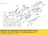 898544, Piaggio Group, adesivo de carenagem traseira direita rsv4 aprilia rsv rsv4 1000 2011 2012 2013, Novo