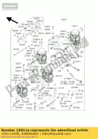 150111938, Kawasaki, carburetor,lh,inside kawasaki ZX ninja r 900 9, New