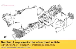 Ici, vous pouvez commander le socket comp, winke auprès de Honda , avec le numéro de pièce 33405MZ2611: