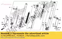 51402MKEA01, Honda, spring, fr. fork(4.6n/mm) honda  250 450 2017 2018 2019 2020, New