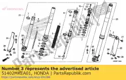 Aqui você pode pedir o primavera, fr. Garfo (4,6 n / mm) em Honda , com o número da peça 51402MKEA01: