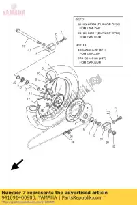 yamaha 941091400900 pneu - Lado inferior