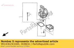 Tutaj możesz zamówić odrzutowiec, g?ówny nr 330 od Honda , z numerem części 99143KZ43300: