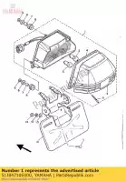 51J84710E000, Yamaha, achterlicht unit assy yamaha xj 600, Nieuw