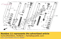 Qui puoi ordinare bullone, tubo interno della forcella da Honda , con numero parte 51415MZ0003: