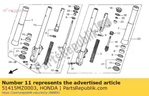 Honda 51415MZ0003 bullone, tubo interno della forcella - Il fondo