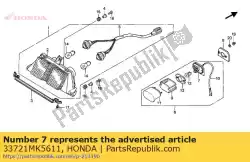 Qui puoi ordinare nessuna descrizione disponibile al momento da Honda , con numero parte 33721MK5611: