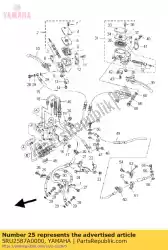 Qui puoi ordinare supporto, tubo flessibile del freno da Yamaha , con numero parte 5RU2587A0000: