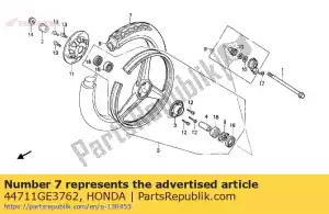 Honda 44711GE3762 pneu dianteiro pirelli - Lado inferior