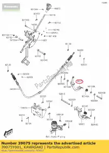 kawasaki 39075Y001 01 lever-throttle - Bottom side