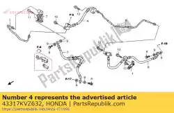 Here you can order the no description available at the moment from Honda, with part number 43317KVZ632: