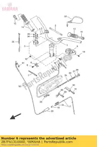 yamaha 2B7F61310000 cabo guia 1 - Lado inferior