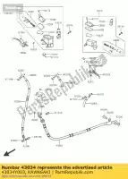 43034Y003, Kawasaki, suporte-freio sc300aef kawasaki j 125 300 2015 2016, Novo