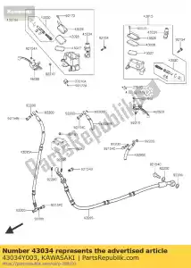 kawasaki 43034Y003 holder-brake sc300aef - Bottom side