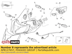 aprilia AP8127657 kierunkowskaz przedni lewy - Prawa strona