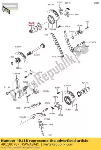 kawasaki 491180787 01 árvore de cames-comp, fr - Lado inferior