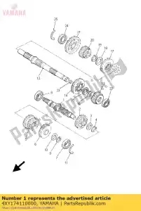 yamaha 4XY174110000 eixo principal - Lado inferior
