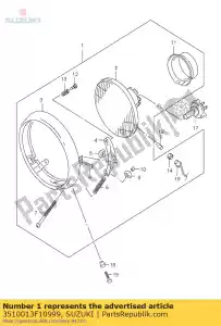 suzuki 3510013F10999 zespó? reflektorów - Dół